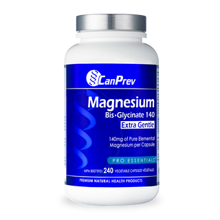 CanPrev Magnesium Bis-Glycinate 140 Extra Gentle 240 Veggie Caps