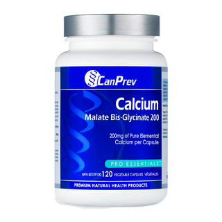 CanPrev Calcium Malate Bis-Glycinate 200 120 Veggie Capsules