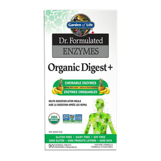 Garden of Life Dr. Formulated Enzymes Organic Digest+ 90 Chewable Tablets