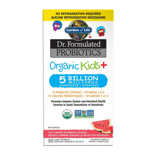 Garden of Life Dr. Formulated Probiotics Organic Kids+ 5 Billion CFU Shelf Stable Watermelon 30 Chews