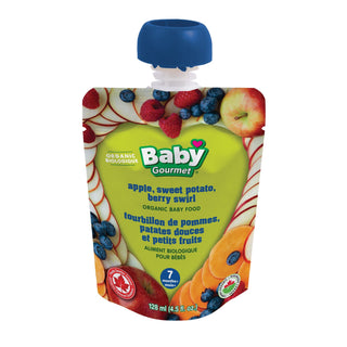 Baby Gourmet Apple Sweet Potato Berry Swirl Organic 128mL