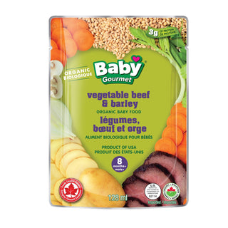 Baby Gourmet Vegetable Beef & Barley Organic 128mL