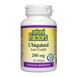 Natural Factors Ubiquinol Active CoQ10 200mg 30 Softgels