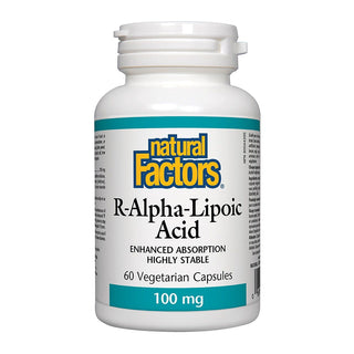 Natural Factors R-Alpha-Lipoic Acid 100mg 60 Veggie Caps