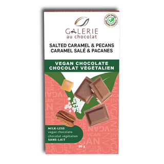 Galerie Au Chocolat Vegan Chocolate Bar Salted Caramel & Pecans 80g