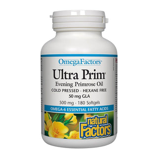 Natural Factors Ultra Prim Evening Primrose Oil 500mg 180 Softgels