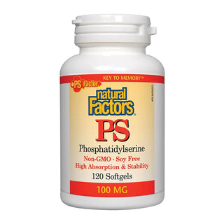 Natural Factors PS Factor PS Phosphatidylserine 100mg 120 Softgels