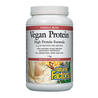 Natural Factors Vegan Protein Vanilla Bean 1kg