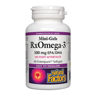 Natural Factors Rx Omega-3 Mini Gels 500mg 60 Softgels