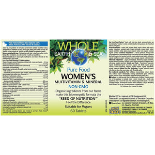 Whole Earth & Sea Women's Multivitamin & Minerals 60 Tablets