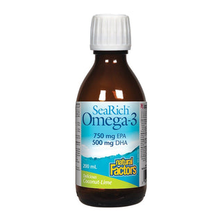 Natural Factors Sea Rich Omega-3 EPA 750mg DHA 500mg Coconut Lime 200mL