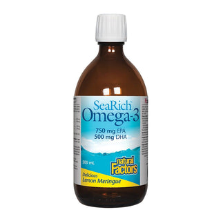 Natural Factors Sea Rich Omega-3 EPA 750mg DHA 500mg Lemon Meringue 500mL