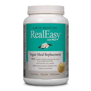 Natural Factors Real Easy With PGX Vegan Meal Replacement Vanilla 830g