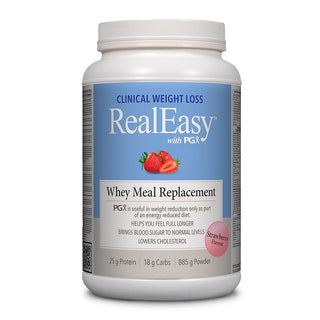 Natural Factors Real Easy With PGX Whey Meal Replacement Strawberry 885g