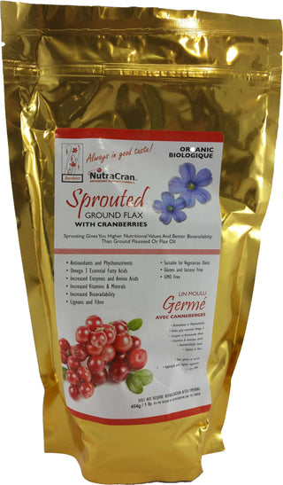 Granovita Sprouted Ground Flax With Cranberries 454g