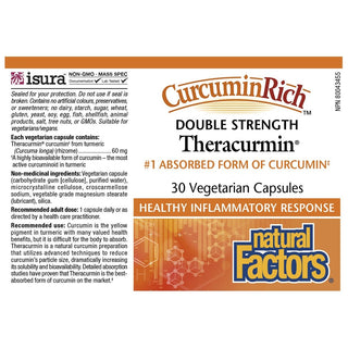 Natural Factors Curcumin Rich Theracurmin Double Strength 30 Veggie Caps