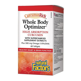 Natural Factors Curcumin Rich Whole Body Optimizer 60 Softgels