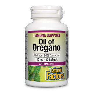 Natural Factors Oil of Oregano 180mg 30 Softgels