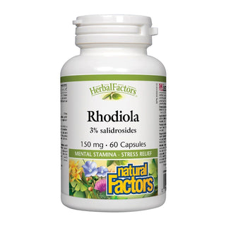 Natural Factors Herbal Factors Rhodiola 150mg 60 Capsules