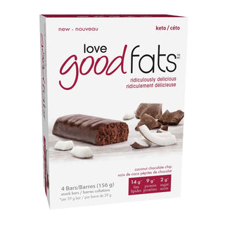 Love Good Fats Snack Bar Coconut Chocolate Chip 4x39g