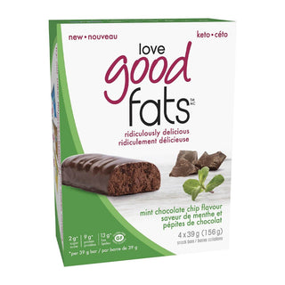 Love Good Fats Snack Bar Mint Chocolate Chip 4x39g