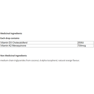 Orange Naturals Vitamin D3+K2 Drops 15mL