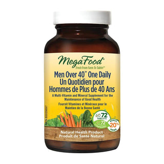 Mega Food Men Over 40 One Daily 72 Tablets