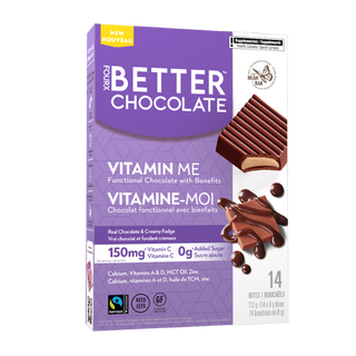 FourX Better Chocolate Vitamin Me Real Chocolate & Creamy Fudge 112g