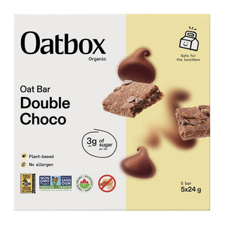 Oatbox Organic Oat Bar Double Choco 5x24g