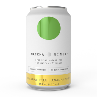 Matcha Ninja Organic Sparkling Matcha Tea Pineapple Pear 355mL