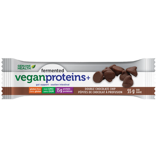 Genuine Health Fermented Vegan Protein+ Bar Double Chocolate Chip 55g