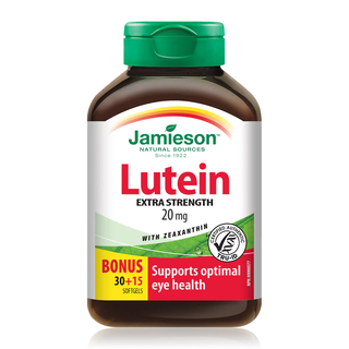 Jamieson Lutein 20mg With Zeaxanthin Extra Strength 30+15 Softgels