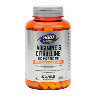 NOW Arginine & Citrulline 120 Veggie Caps