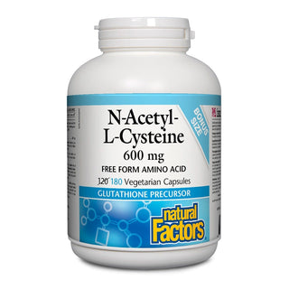 Natural Factors N'Acetyl L-Cysteine 600mg 180 Veggie Caps