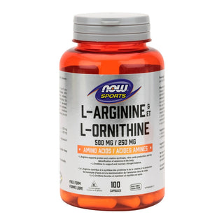 NOW L-Arginine & L-Ornithine 100 Capsules