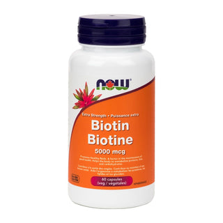 NOW Biotin 5000mcg 60 Veggie Caps