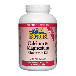 Natural Factors Calcium & Magnesium Citrate With D3 210 Tablets