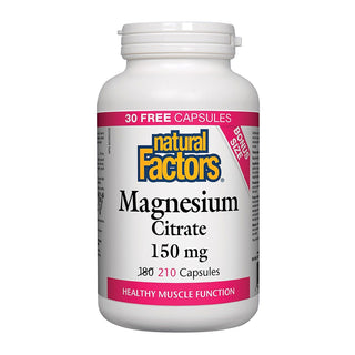 Natural Factors Magnesium Citrate 150mg 210 Capsules