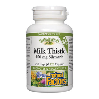 Natural Factors Herbal Factors Milk Thistle 250mg 120 Capsules