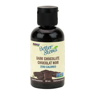 NOW Better Stevia Liquid Sweetener Dark Chocolate 60mL