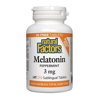 Natural Factors Melatonin 3mg Peppermint 210 Tablets