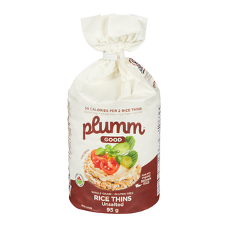 Plum M Good Organic Brown Rice Thins Unsalted 95g