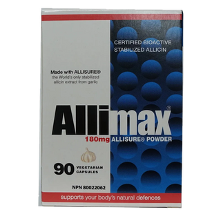 Allimax Allisure Powder 180mg 90 Veggie Caps