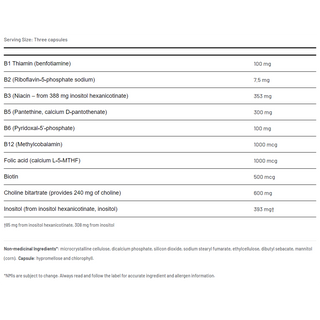 AOR Advanced B Complex 499mg 180 Capsules