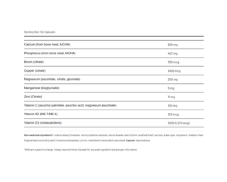 AOR Bone Basics 271mg 120 Capsules