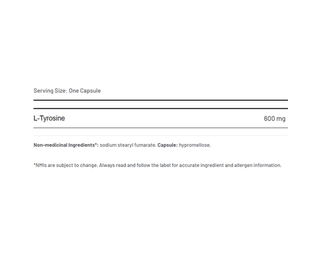 AOR L-Tyrosine 600mg 180 Veggie Caps