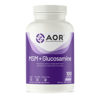 AOR MSM + Glucosamine 1000mg 100 Capsules