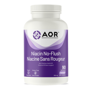 AOR Niacin No-Flush 550mg 90 Veggie Caps