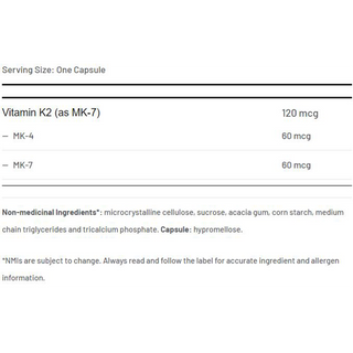 AOR Vitamin K2 120mcg 60 Capsules