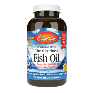 Carlson The Very Finest Fish Oil Lemon 120+30 Softgels